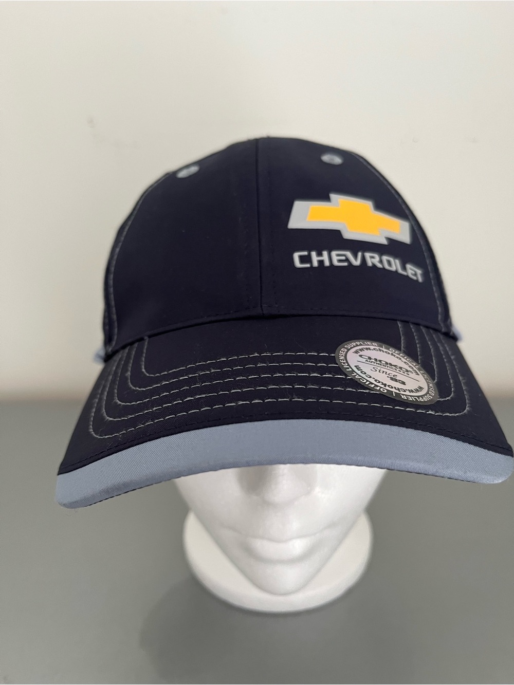Chevrolet Navy Baseball Cap with Light Blue Trim